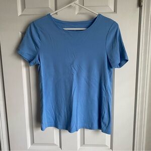 Talbots Light Blue TShirt 100% Cotton Petite Medium